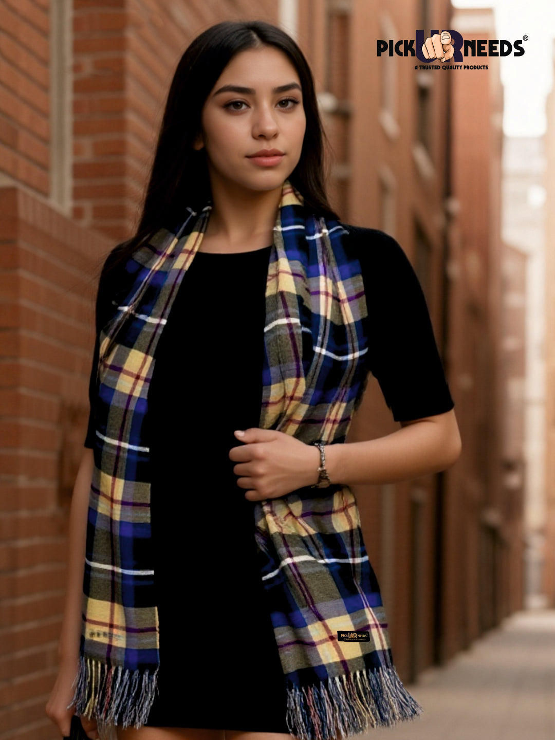 Pick Ur Needs Pure Cashmere Womens Winter Stylish Muffler Warm, Soft and Trendy Scarves for Cold W